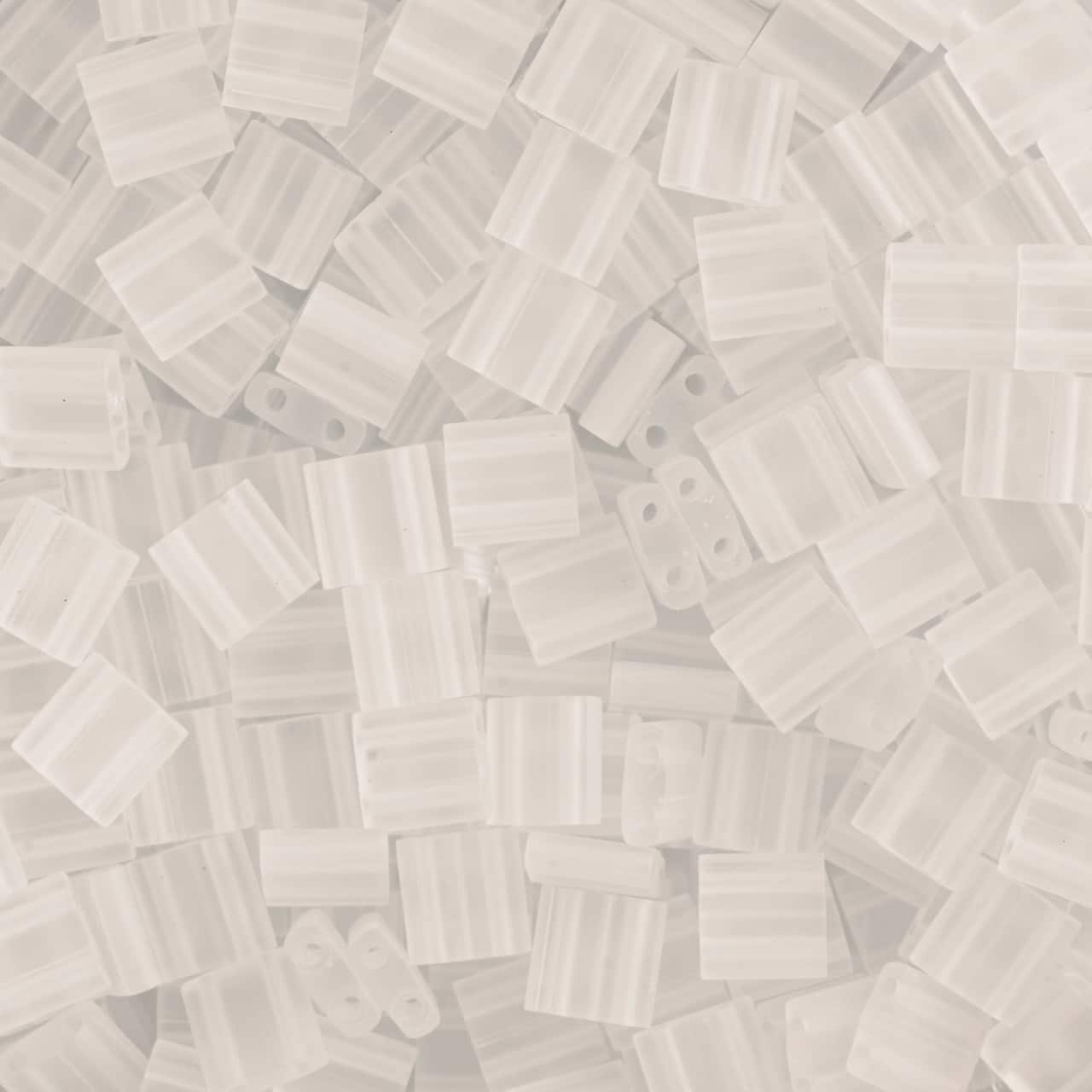 Miyuki® TILA® 5mm Transparent AB Matte Glass Beads Vials, 3ct.